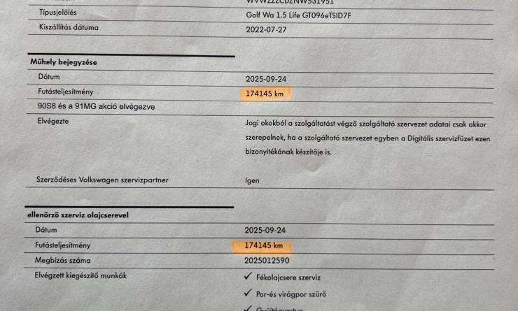Volkswagen Golf VIII Variant 1.5 eTSI ACT Life DSG (2022. 07)
